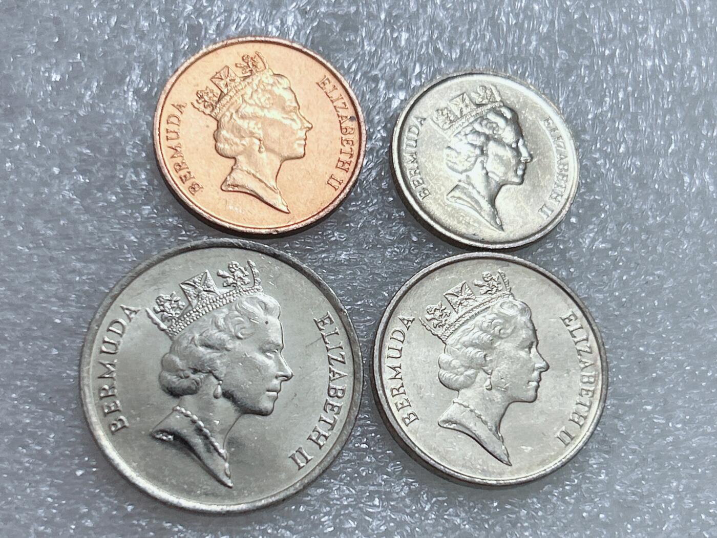 第一海外回流一元起拍收藏 散集专场  第268期 百慕大1986年硬币4枚套 原光美品