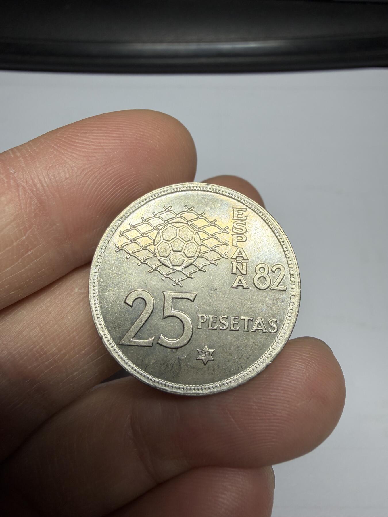 2025年集古藏今外币拍卖第十期-第7场—（总第287拍），可以寄存60天，满160元包邮。 1982年西班牙25比塞塔