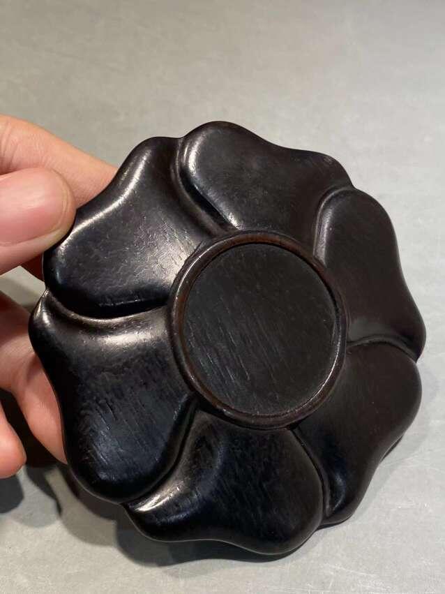 兰馨堂瓷器专场 紫檀木雕红木茶杯托盘