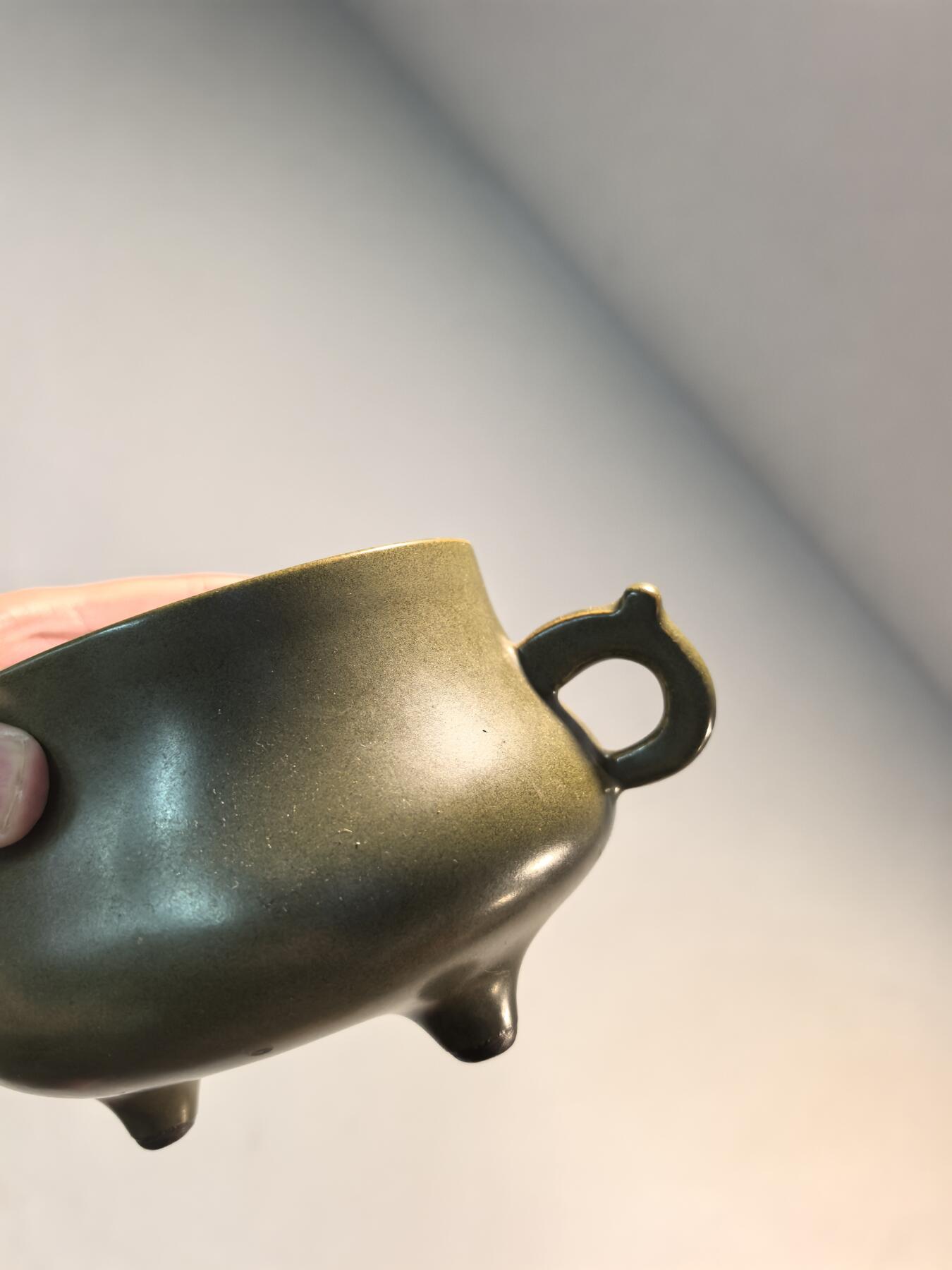 兰馨堂瓷器专场 茶叶末釉三足香炉