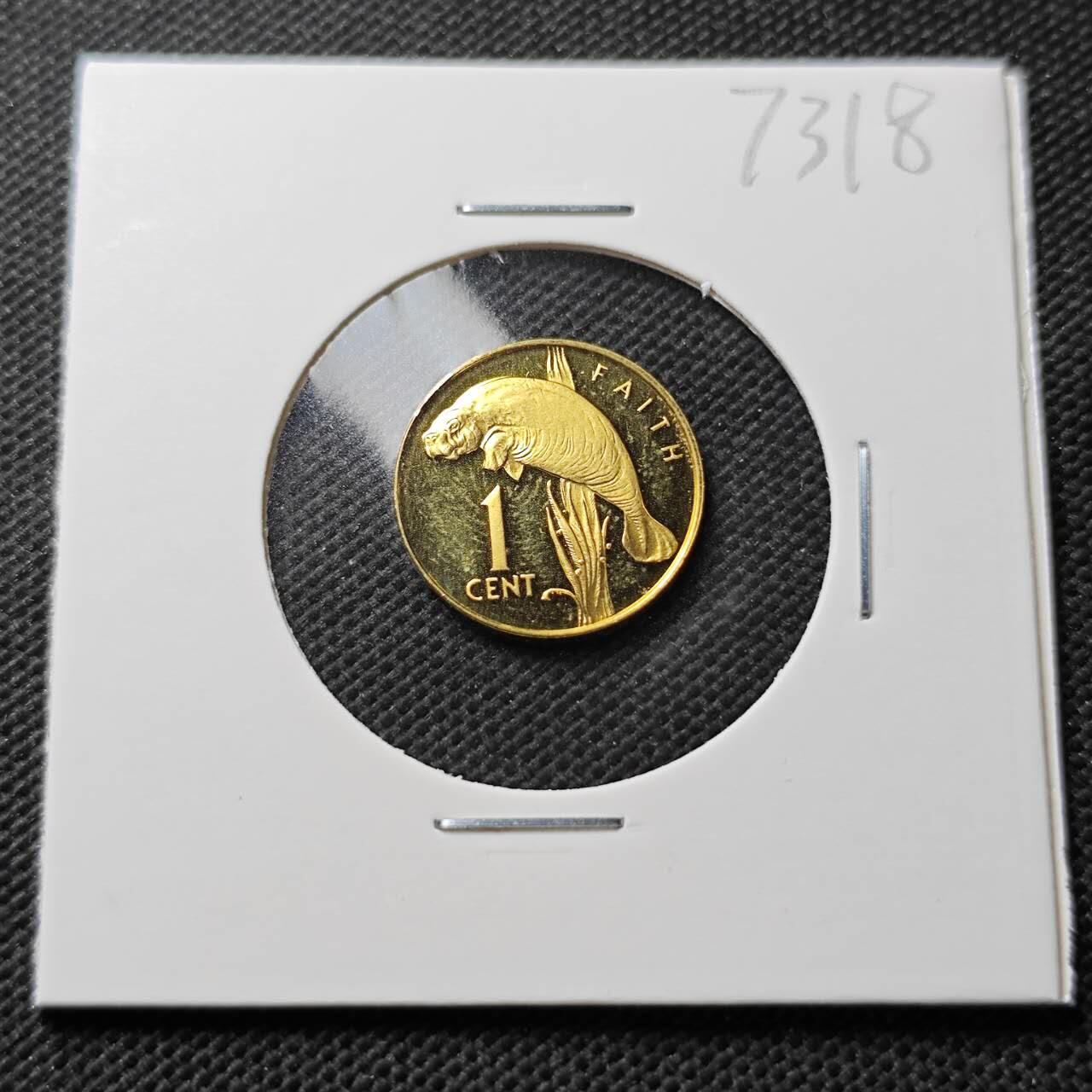 KK钱币收藏小铺  第373场  2月预留时间 周末发货  1979圭亚那1分精制币