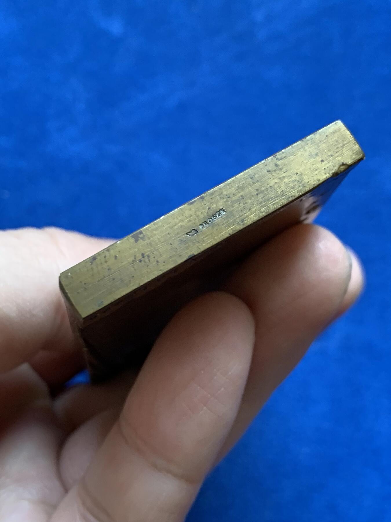 《竞宝斋》第439场 周日，周一，周二 3场连拍 （全场包邮） 名家皮埃尔·勒鲁瓦作 1930年册封圣徒典礼纪念铜章 150.3克 40.8*91.8mm 丰饶角铜标