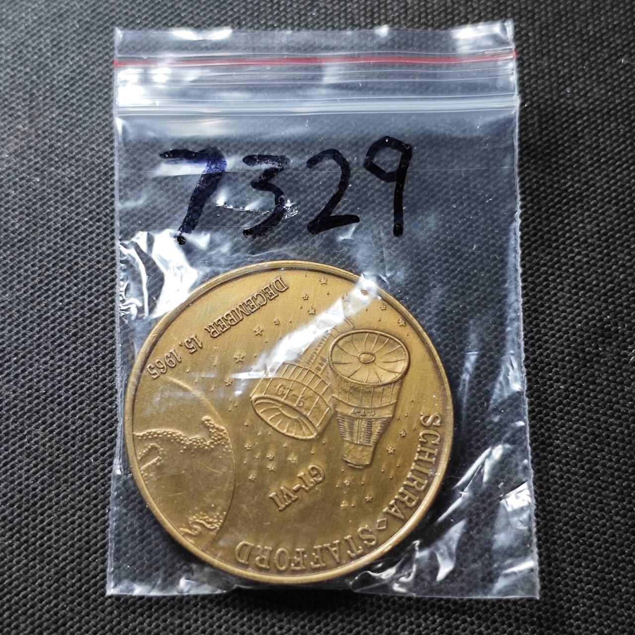 KK钱币收藏小铺  第373场  2月预留时间 周末发货  美国航天纪念纪念铜章