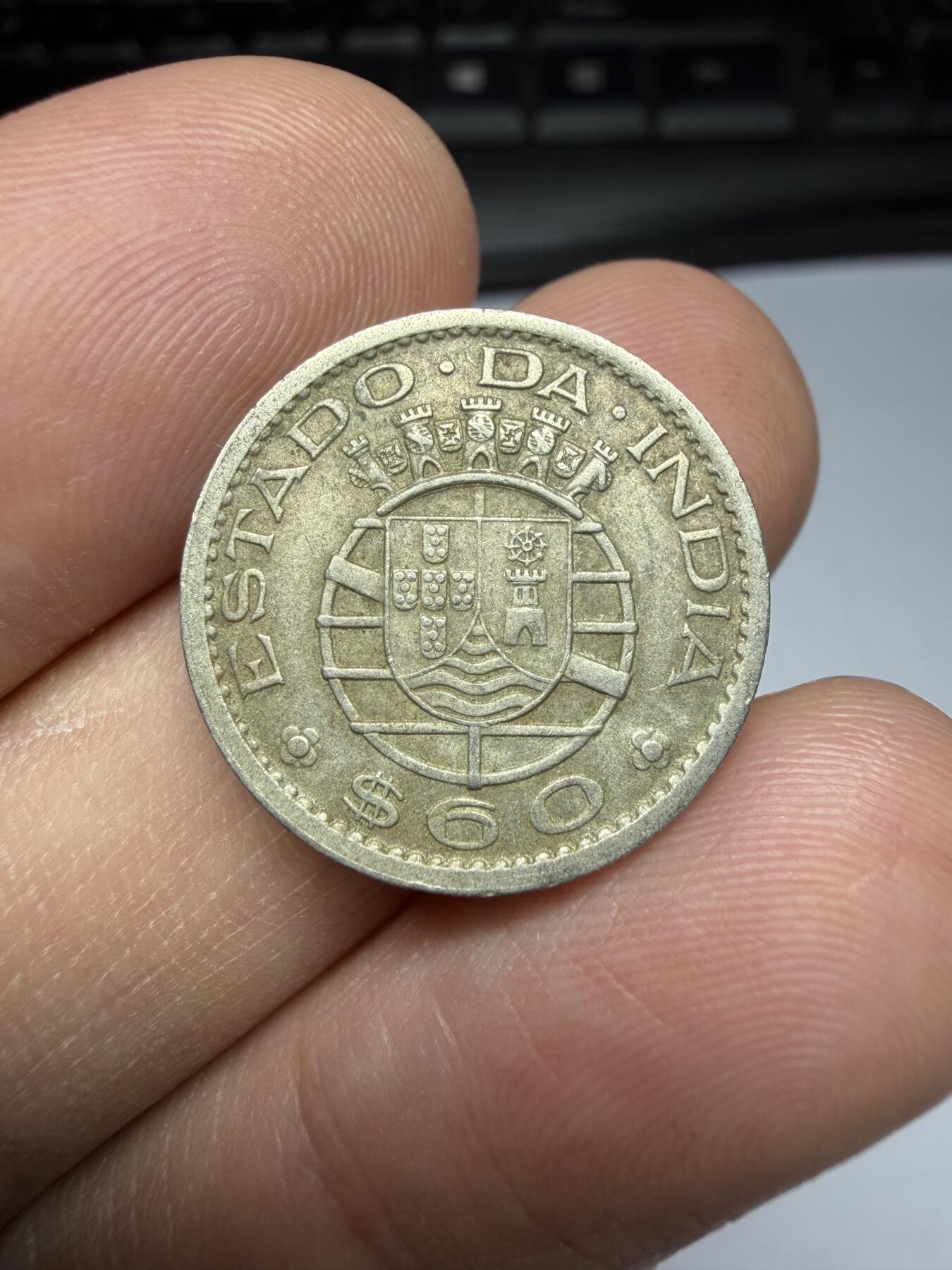 2025年集古藏今外币拍卖第十期-第7场—（总第287拍），可以寄存60天，满160元包邮。 1959年葡属印度60分