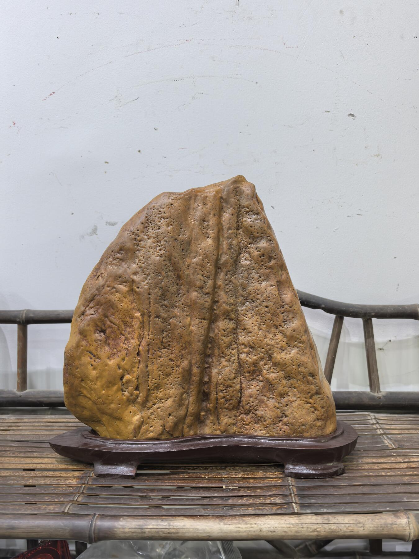 兰馨堂古玩杂项专场 老黄蜡石山子摆件