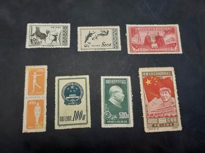 博彦收藏  TM 11月22日 8点 邮票专场 - 老纪特新票8枚，有黄等 上品