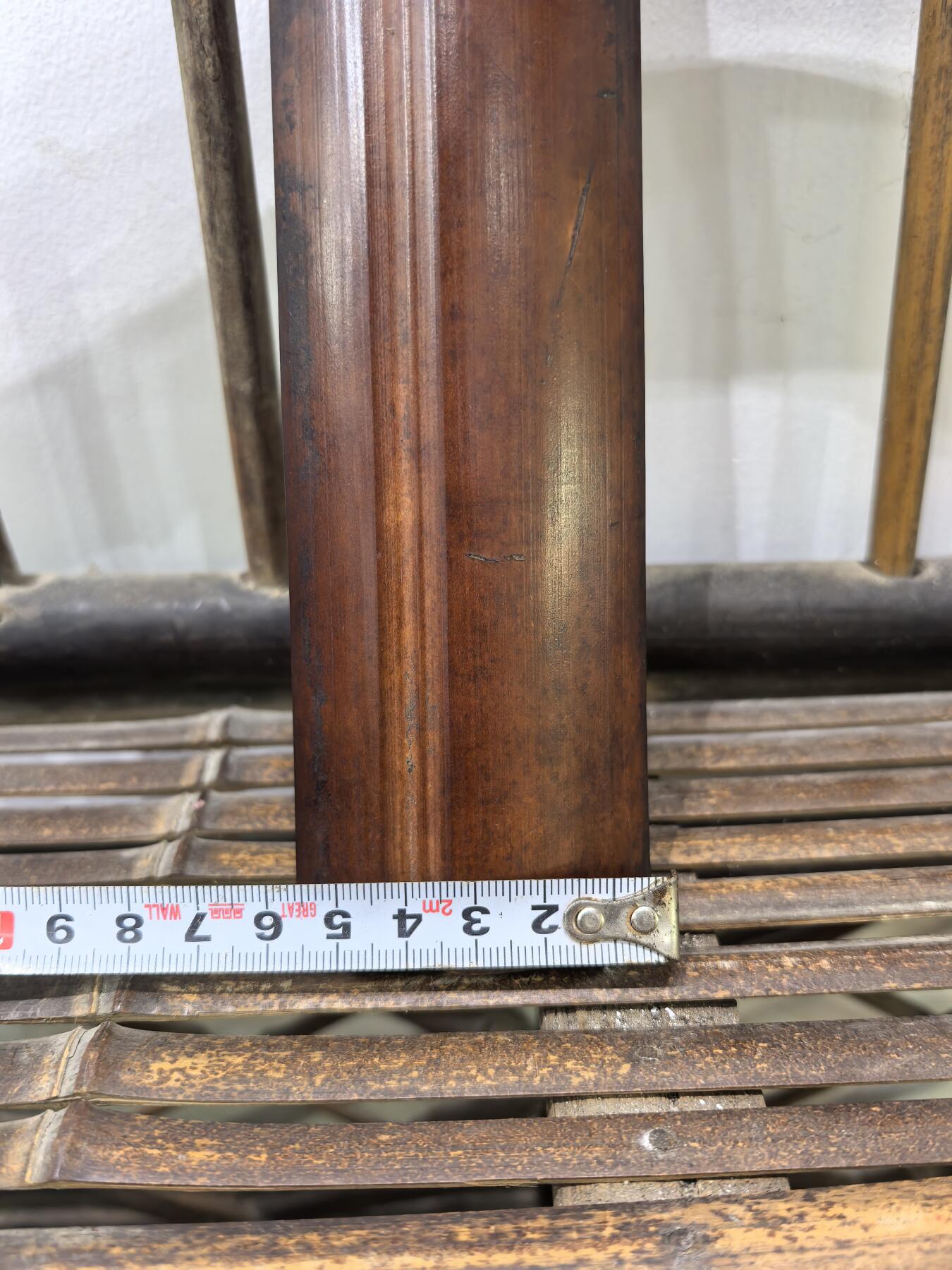 兰馨堂古玩杂项专场 老竹雕双面诗文素镇纸摆件 双面雕工