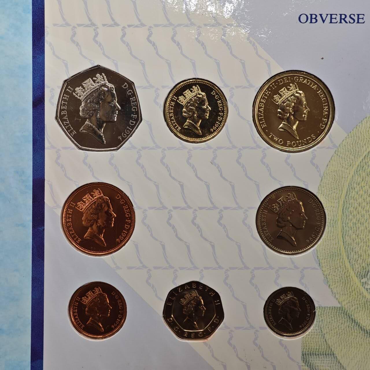 【淘币小摊】实时拍第七百九十九拍   银币套币场   满百包邮可预留二周 每周一统一发货   英国1994年套币