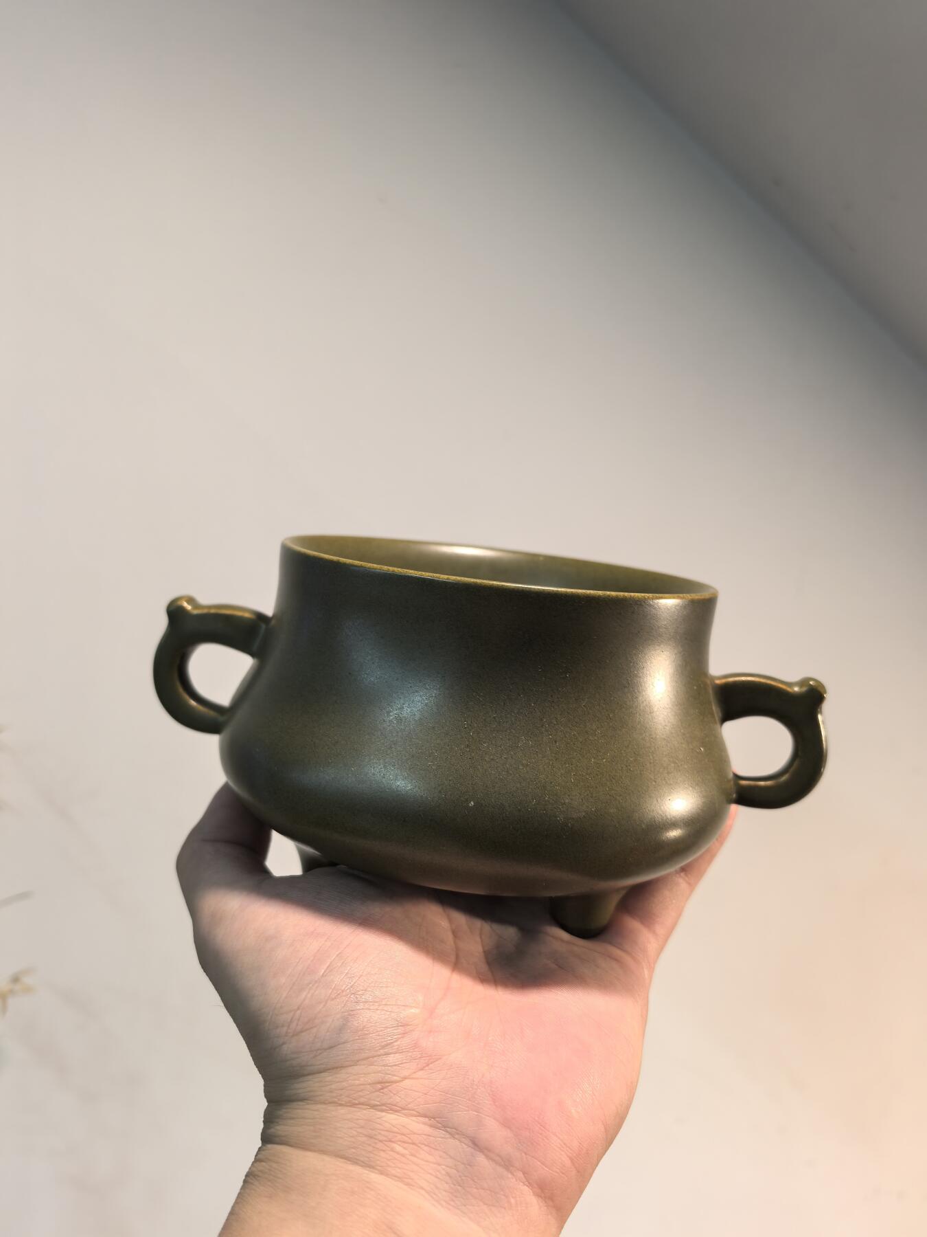 兰馨堂瓷器专场 茶叶末釉三足香炉