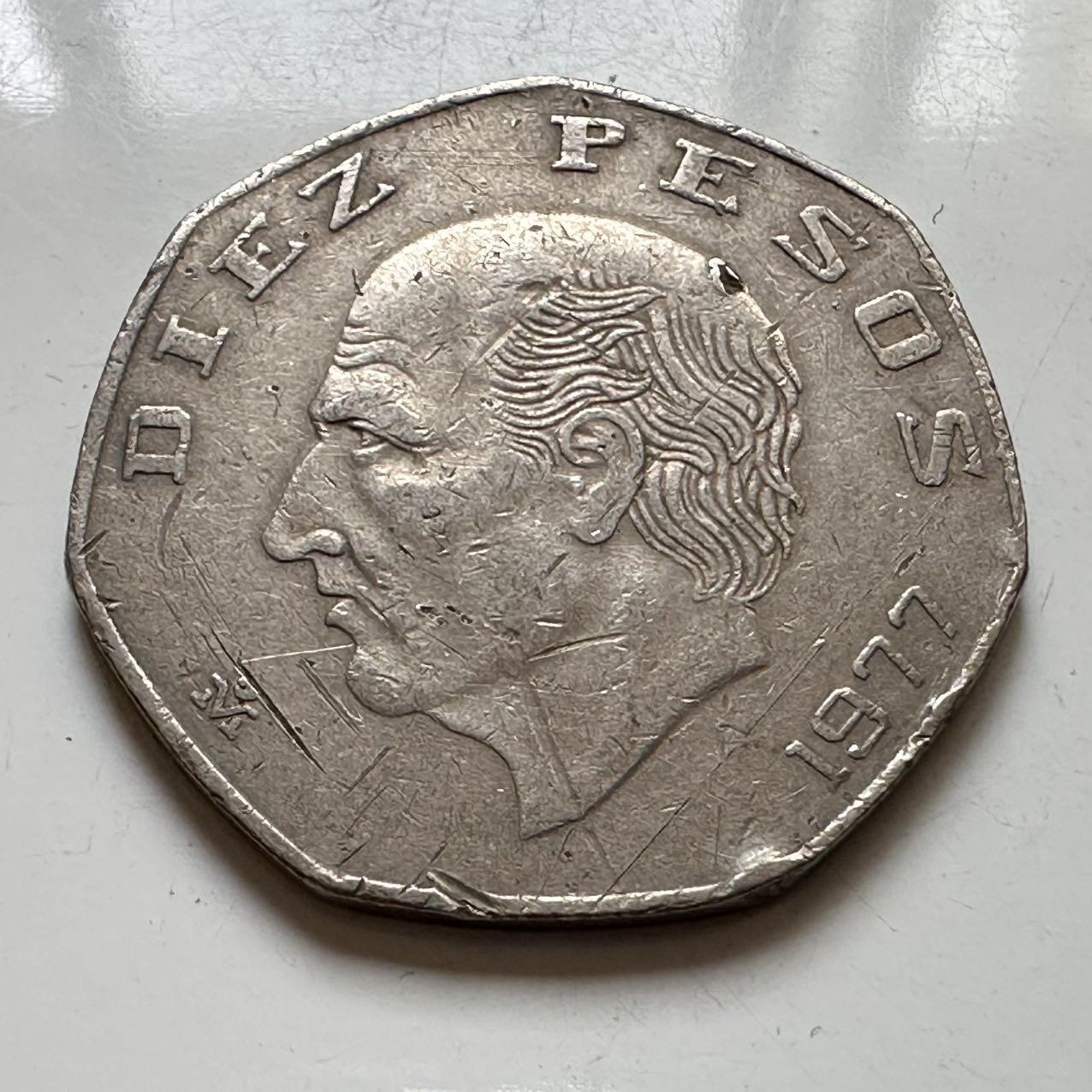 🌹外币初藏🌹🐯2025年第129场  每周二四六晚8️⃣点 接代拍 墨西哥1977年10比索