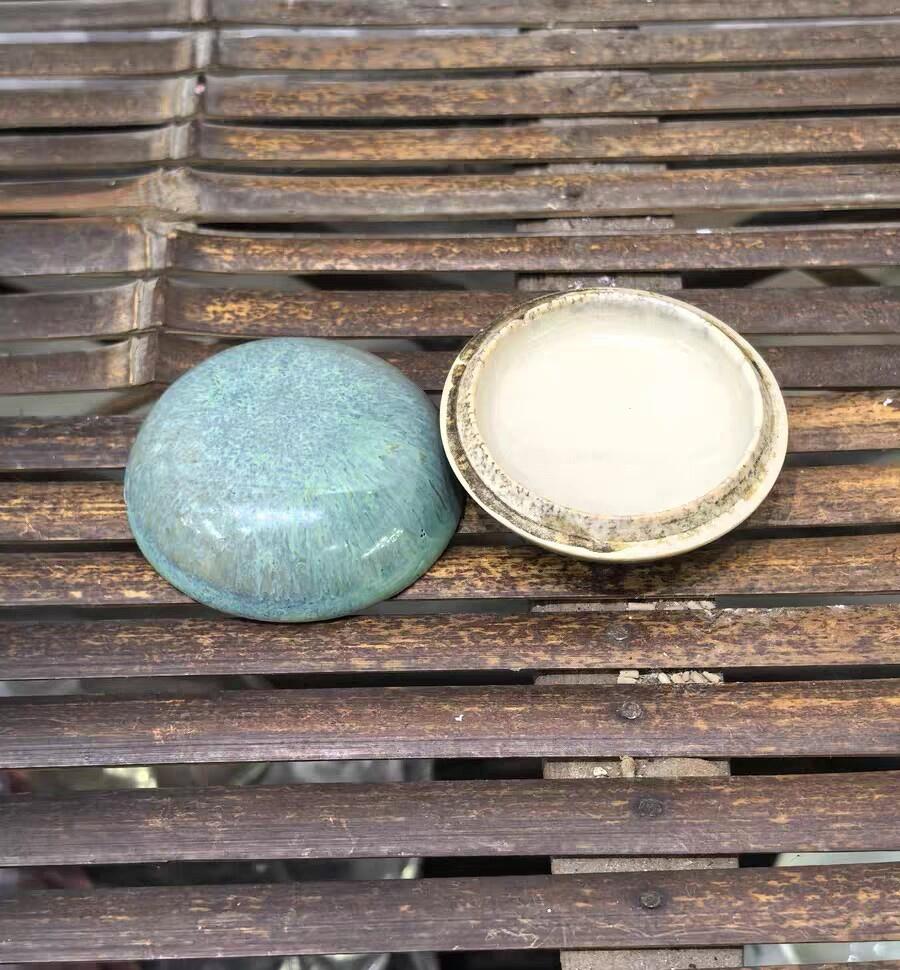 兰馨堂瓷器专场 晚清民国钧窑窑变小印盒