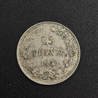 【淘币小摊】实时拍第七百九十九拍   银币套币场   满百包邮可预留二周 每周一统一发货   - 芬兰1909年25芬妮银币