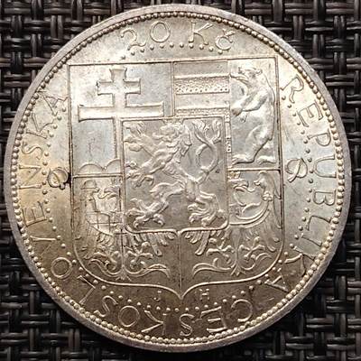 布加迪🐬～世界钱币(上海)🌾第 261 期 /  各国套币和散币 - 捷克斯洛伐克 1937年 玛斯雅克 20克朗老银币