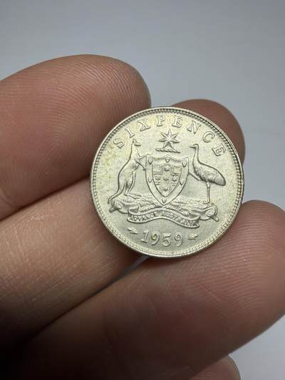 2025年集古藏今外币拍卖第十期-第7场—（总第287拍），可以寄存60天，满160元包邮。 - 1959年澳大利亚6便士银币