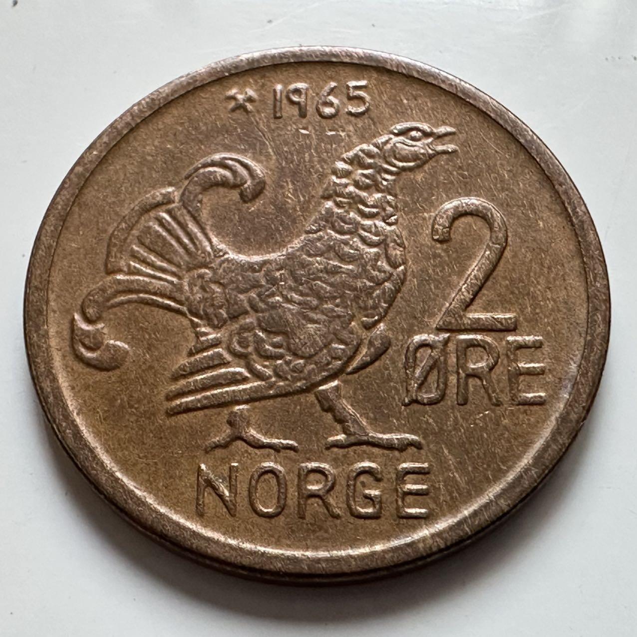 🌹外币初藏🌹🐯2025年第129场  每周二四六晚8️⃣点 接代拍 挪威1965年2欧尔