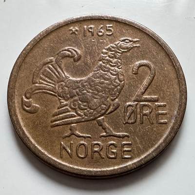 🌹外币初藏🌹🐯2025年第129场  每周二四六晚8️⃣点 接代拍 - 挪威1965年2欧尔