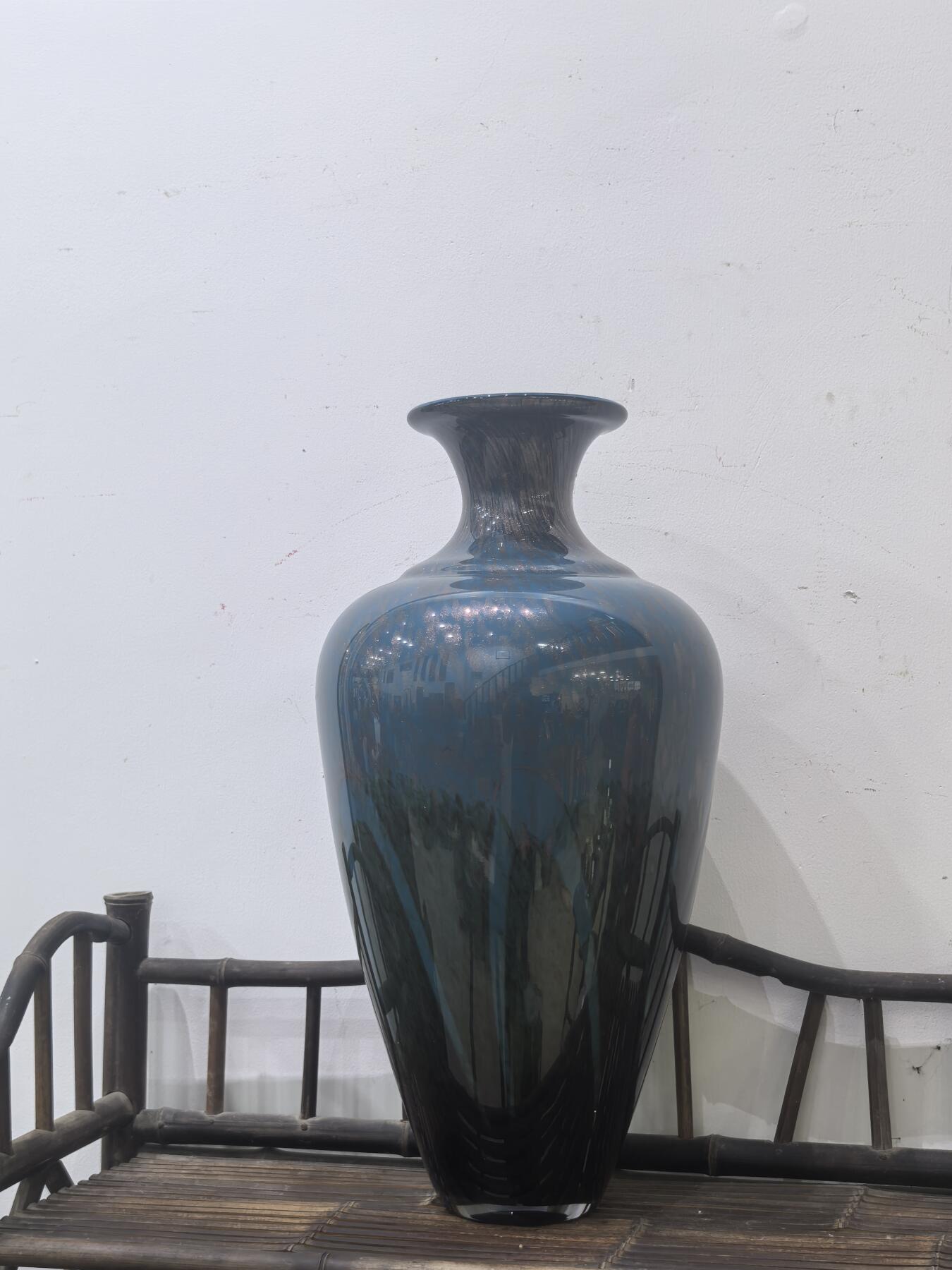 兰馨堂瓷器专场 回流大尺寸琉璃花瓶摆件