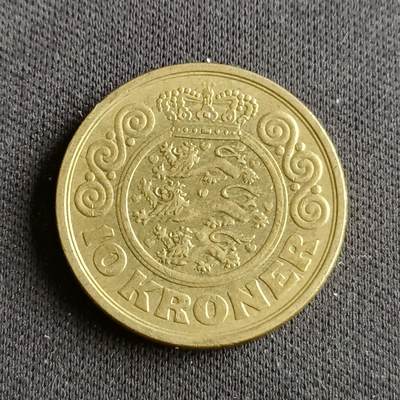 【游宝拍卖】乙巳蛇年88期 佣金1+6% - 丹麦-10克朗 1989年