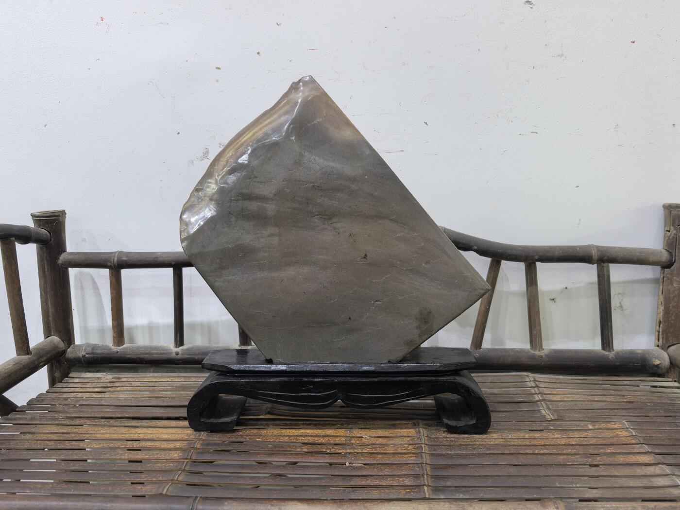 兰馨堂古玩杂项专场 祁阳石笑佛石雕摆件