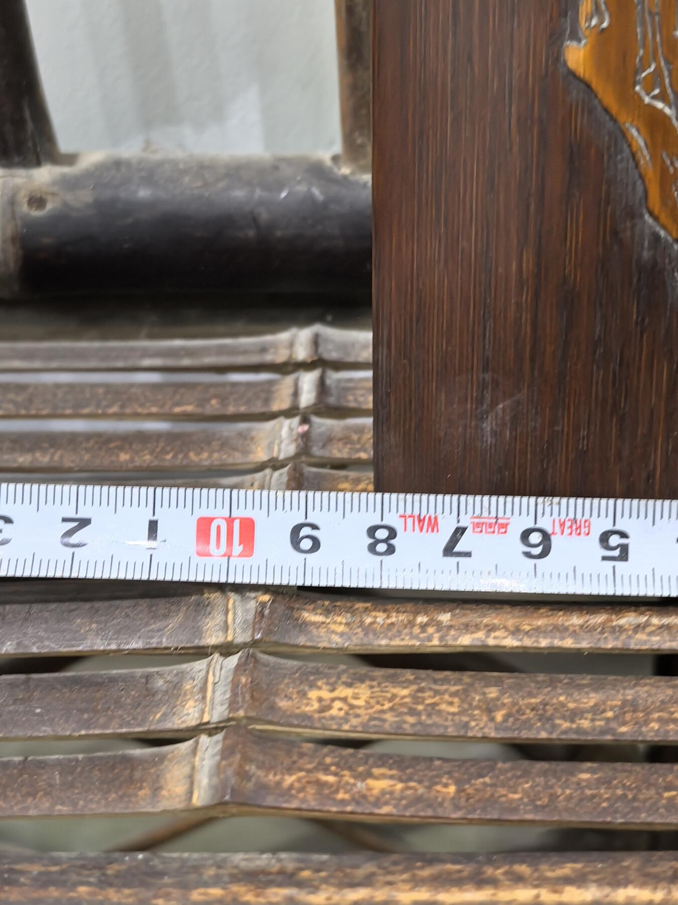 兰馨堂古玩杂项专场 老竹雕双面诗文素镇纸摆件 双面雕工