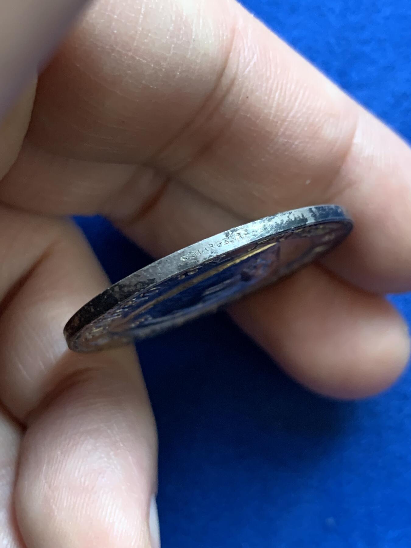 《竞宝斋》第439场 周日，周一，周二 3场连拍 （全场包邮） 法国弗雷兹考古协会银代币 丰饶角银标 14.45克 33.6mm