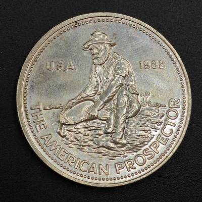 【淘币小摊】实时拍第七百九十九拍   银币套币场   满百包邮可预留二周 每周一统一发货   - 美国1982年淘金热一盎司999银章 银价359