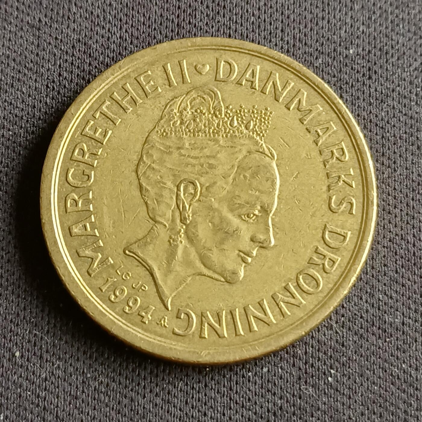 【游宝拍卖】乙巳蛇年88期 佣金1+6% 丹麦-20克朗 1994年