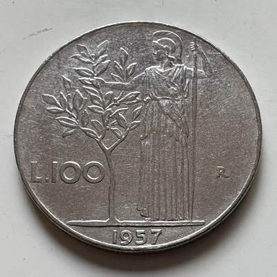 🌹外币初藏🌹🐯2025年第129场  每周二四六晚8️⃣点 接代拍 - 意大利1957年100里拉