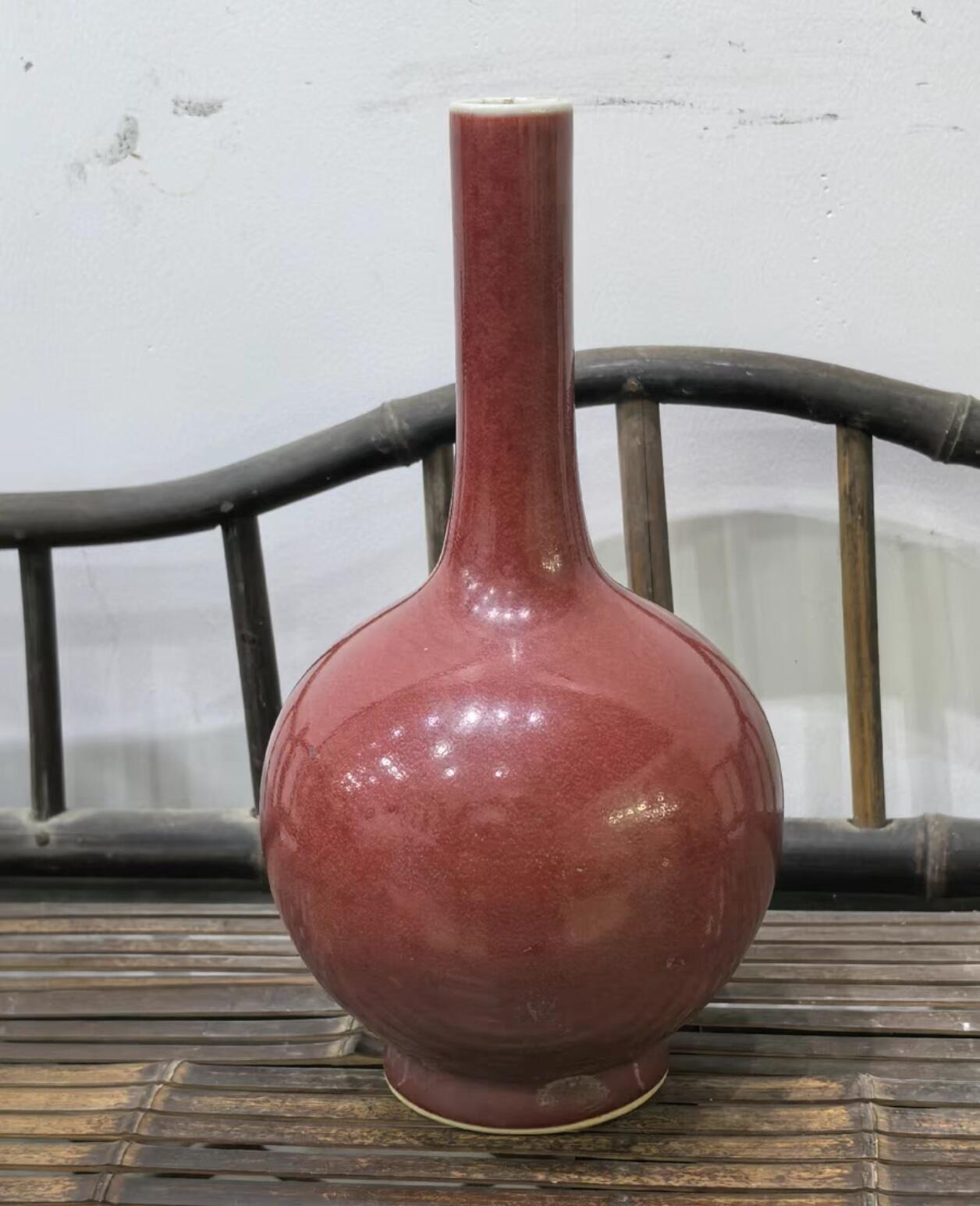 兰馨堂瓷器专场 豇豆红釉瓶