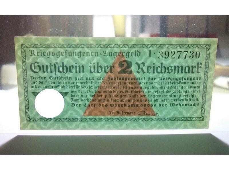 可评级 德国第三帝国1939-44年集中营战俘营2马克 原光挺版