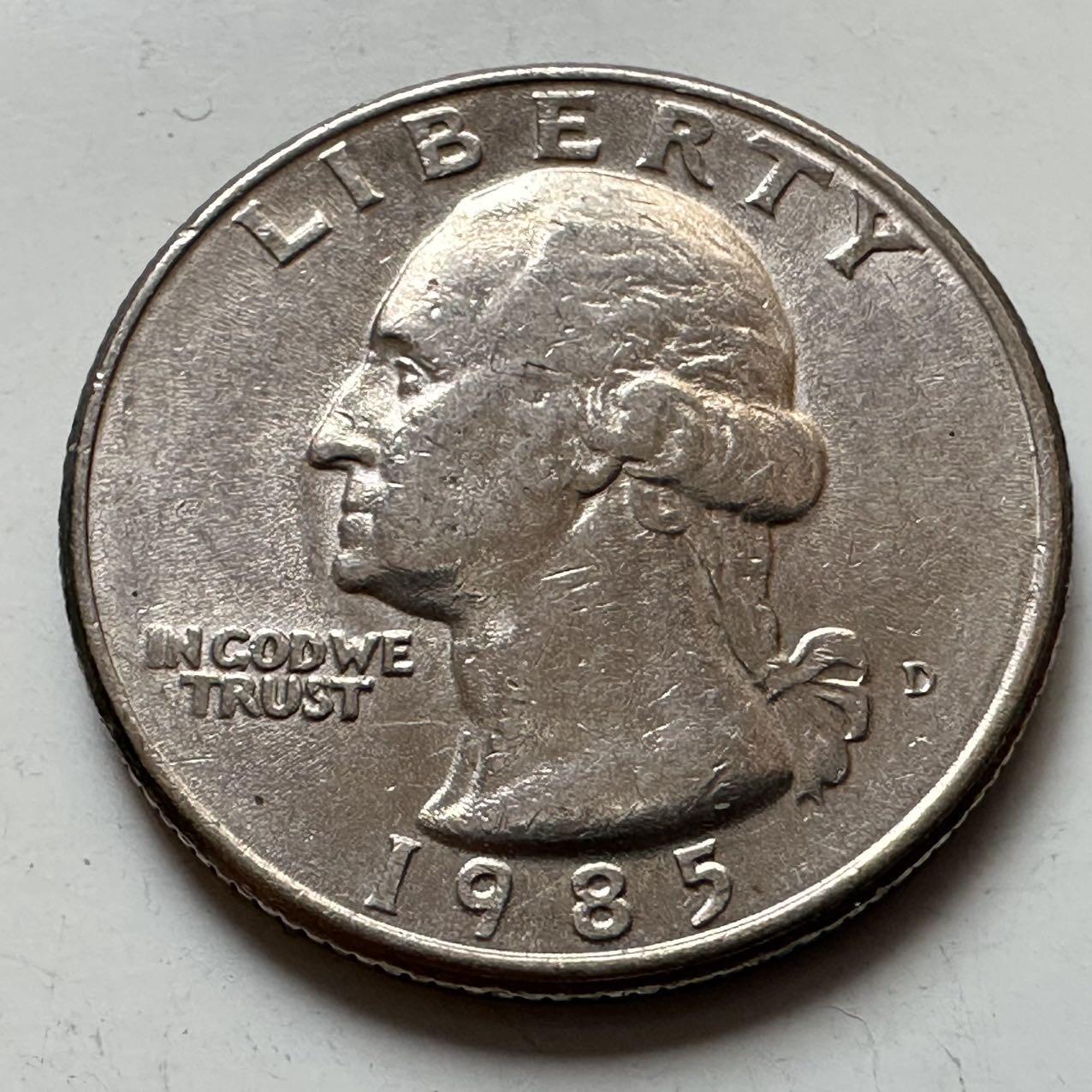 🌹外币初藏🌹🐯2025年第129场  每周二四六晚8️⃣点 接代拍 美国1985年25分