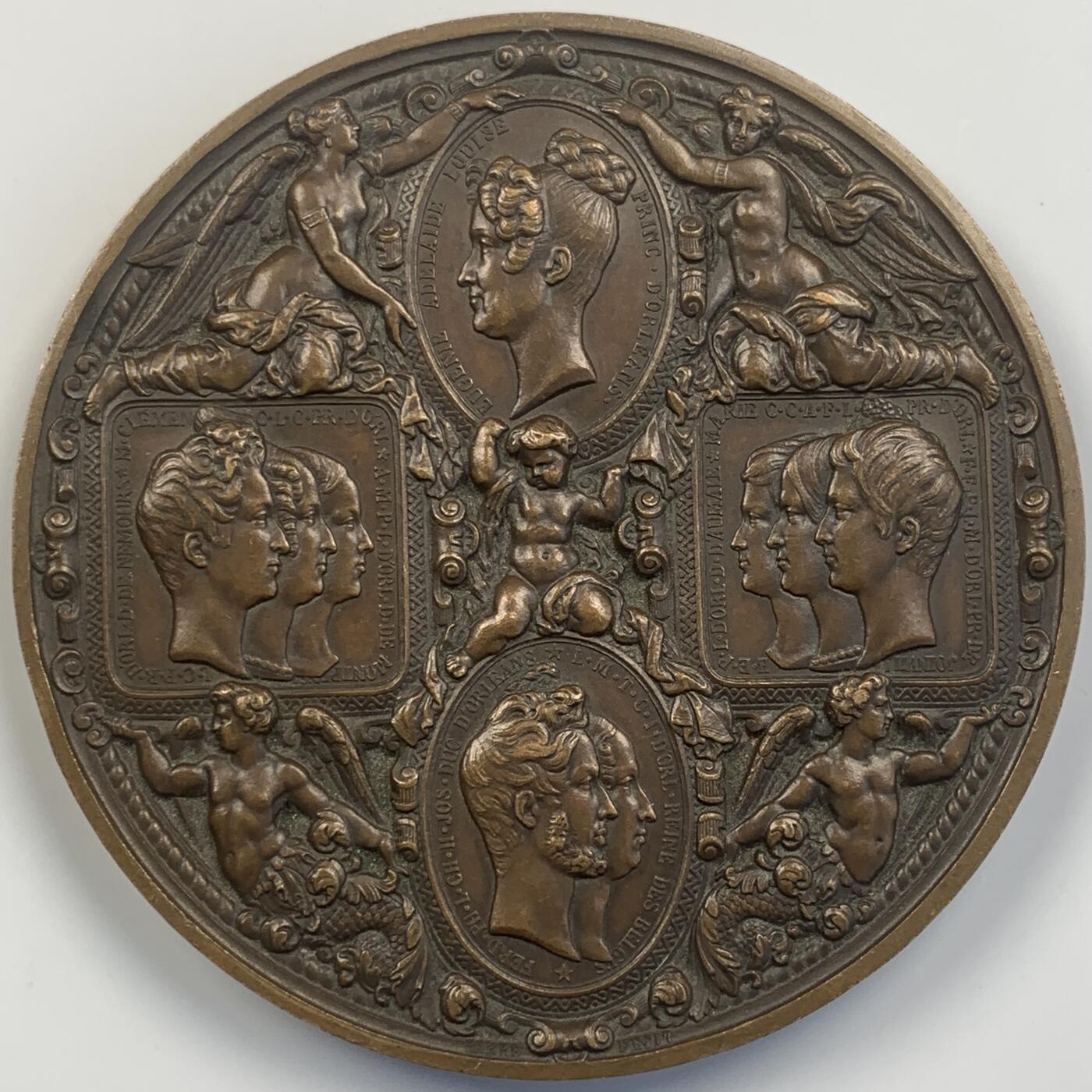 掌中浮雕-藏着的欧洲第042场 1833年法国菲利普访问造币厂大铜章，75mm，光边原铸