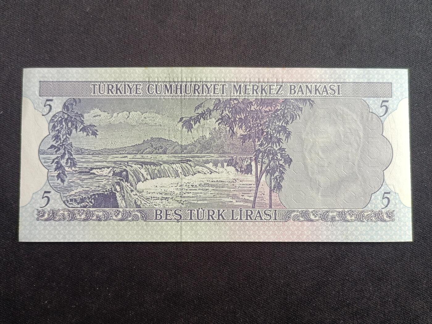 【游宝拍卖】乙巳蛇年88期 佣金1+6% 土耳其-5里拉 1970年 全新UNC