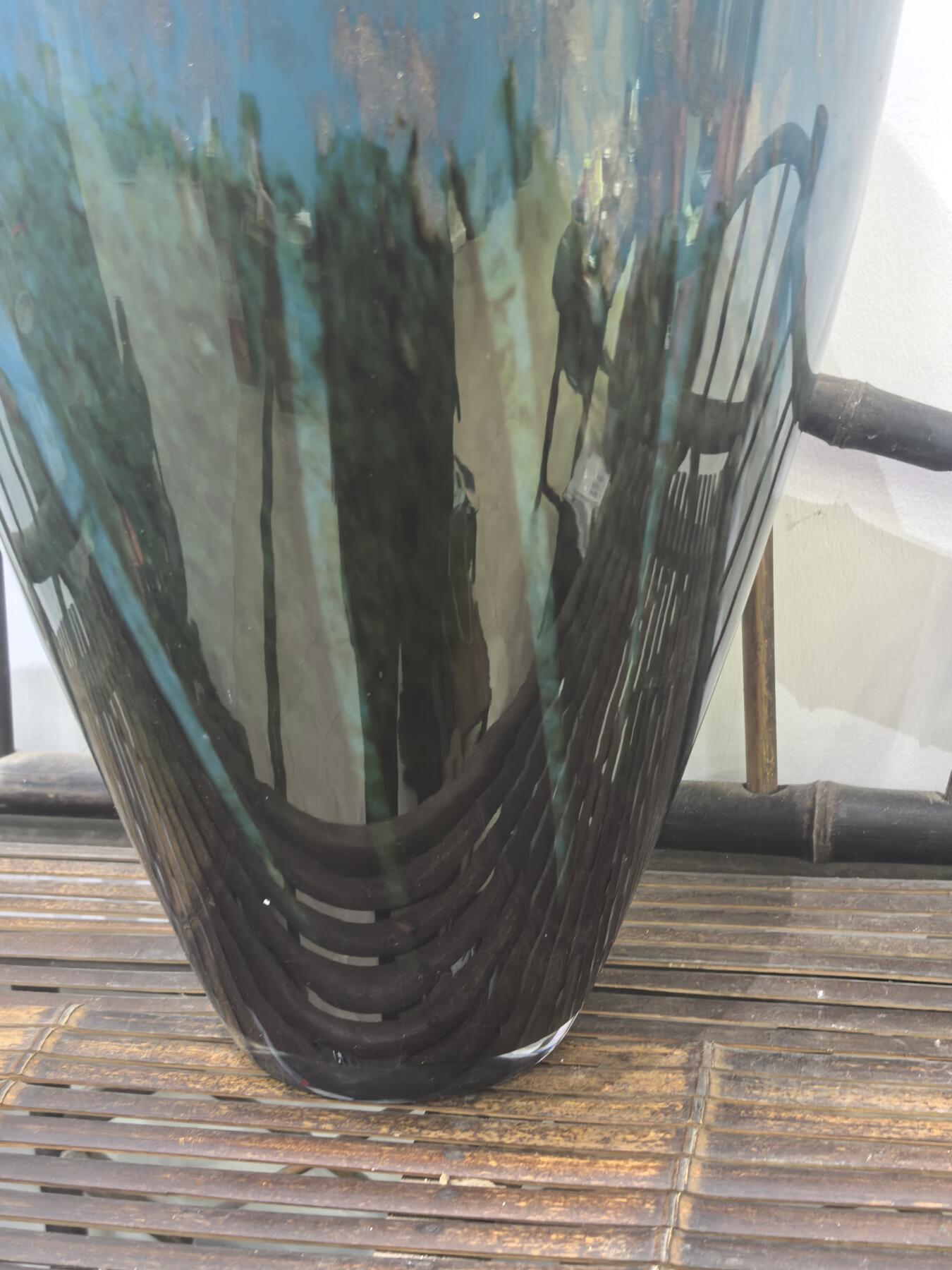 兰馨堂瓷器专场 回流大尺寸琉璃花瓶摆件