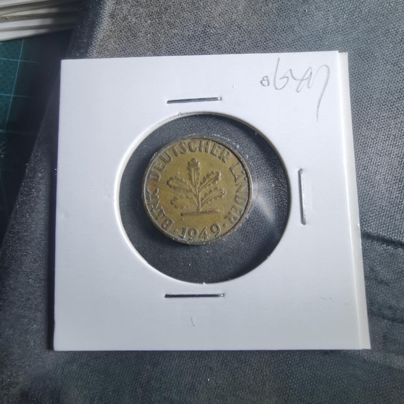 沼泽如烟--第906场 德国1949年5芬尼银行版