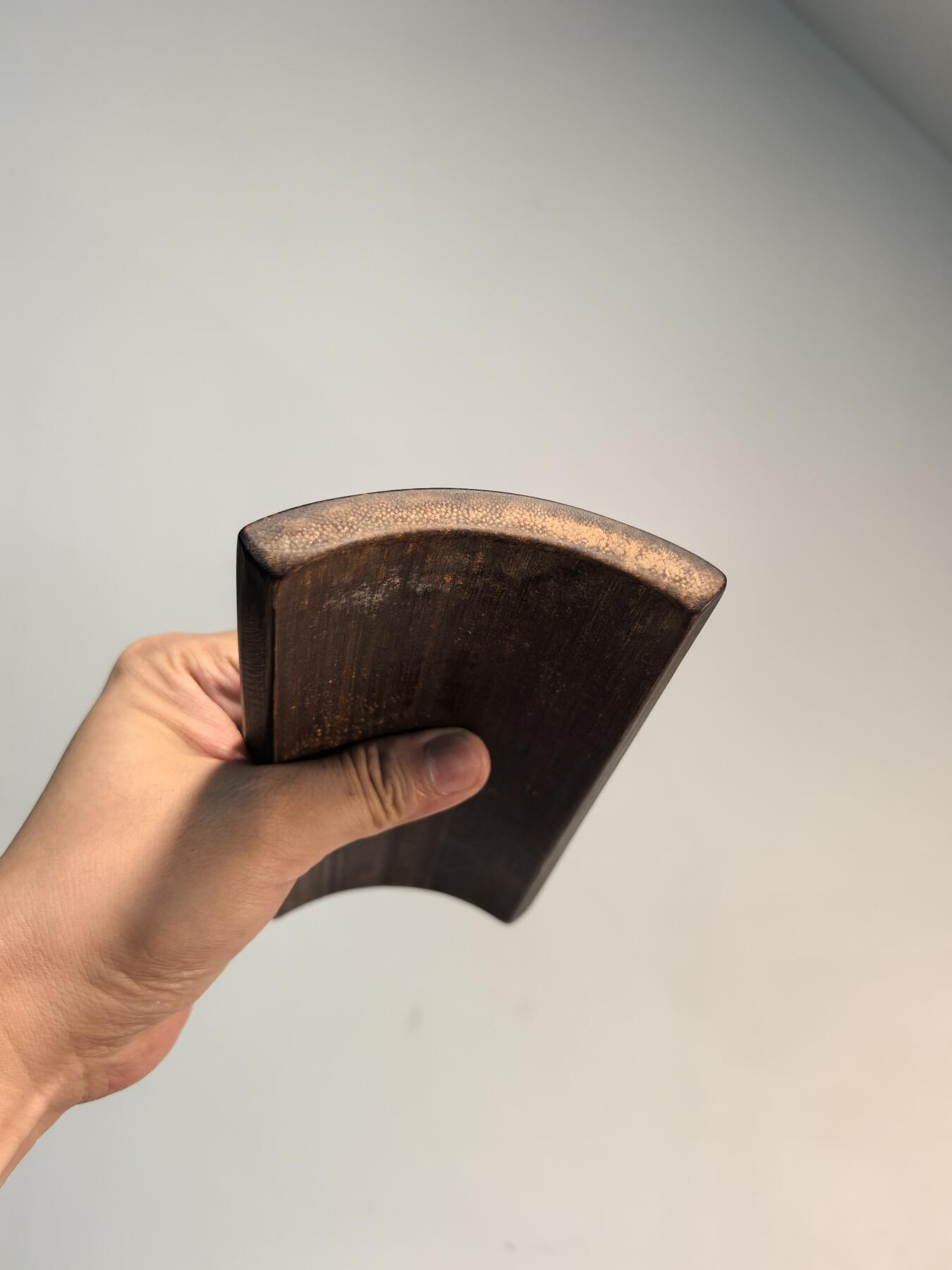 兰馨堂古玩杂项专场 竹雕罗汉诗文臂搁 