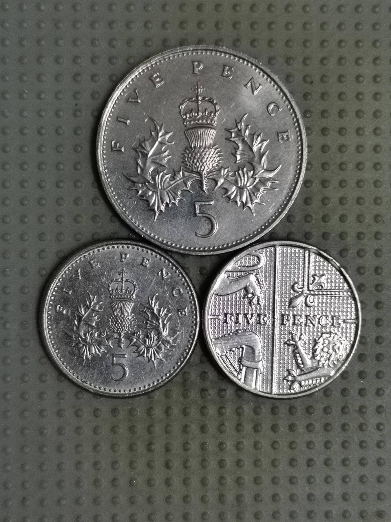 2025年第119场各国散币拍卖（总第119场） 英国5便士3枚不同