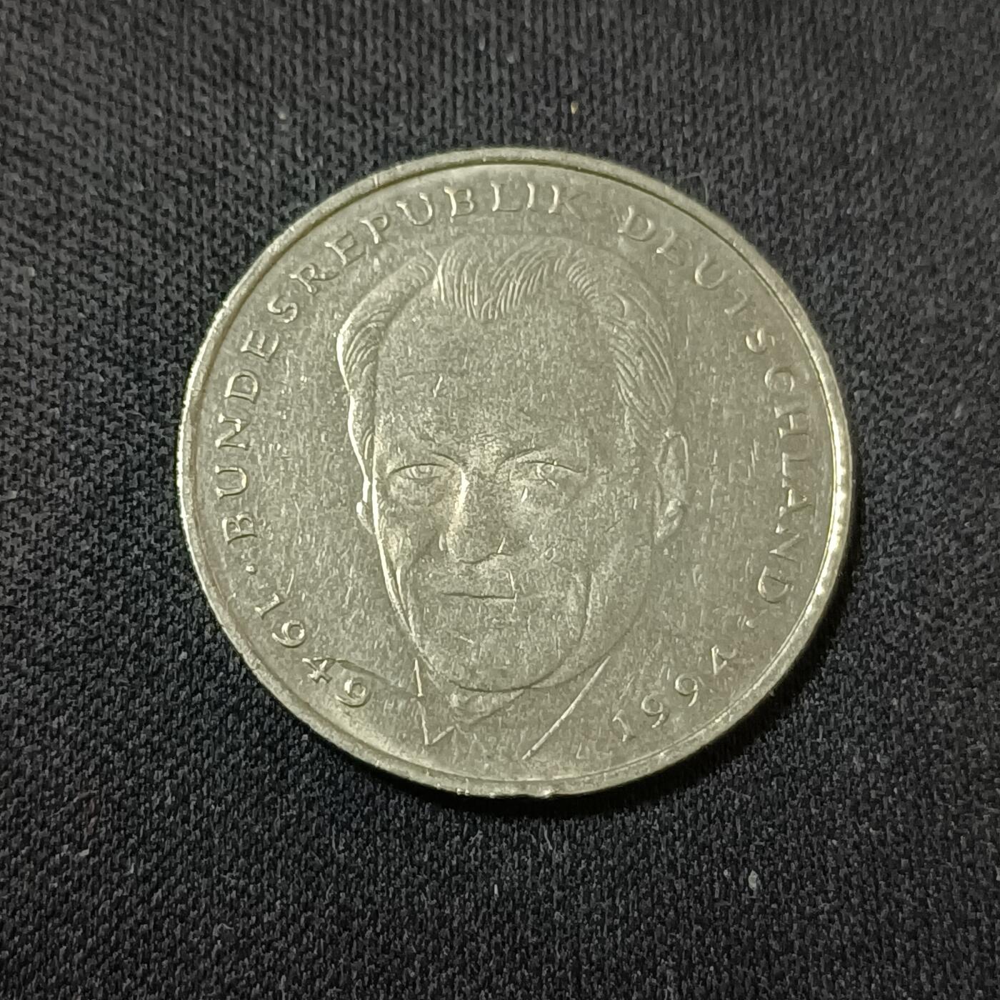 【游宝拍卖】乙巳蛇年88期 佣金1+6% 德国-2马克 1994年 维利·勃兰特(Willy Brandt)