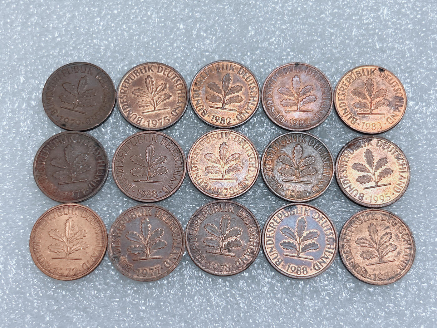 第一海外回流一元起拍收藏 散集专场  第268期 德国2芬尼硬币 15枚