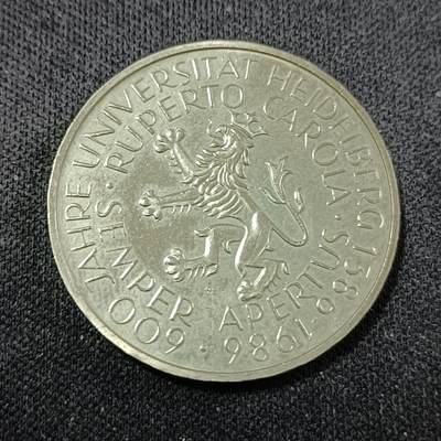 【游宝拍卖】乙巳蛇年88期 佣金1+6% - 德国-5马克 1986年 海德堡大学建校600周年纪念币