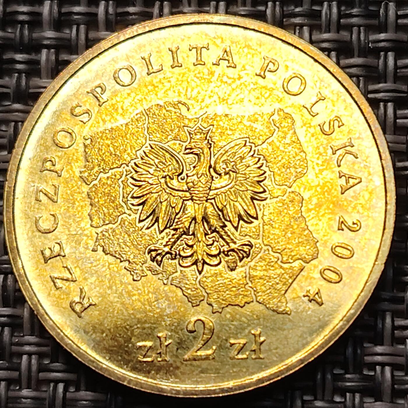 布加迪🐬～世界钱币(上海)🌾第 260 期 /  各国套币和散币 波兰🇵🇱 2004年 2兹罗提纪念币  小波兰行政区 27mm