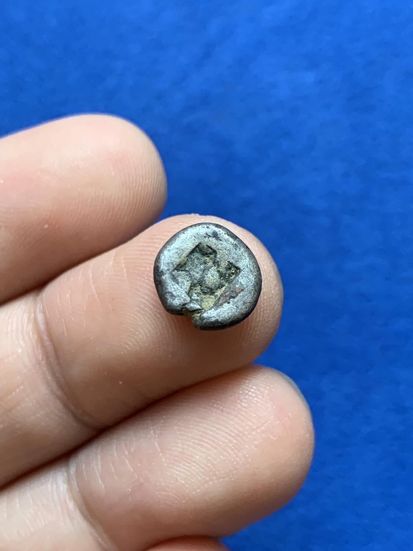 《竞宝斋》第439场 周日，周一，周二 3场连拍 （全场包邮） 公元前500-450年 古希腊莱斯博斯岛野猪奥波银币 1.25克