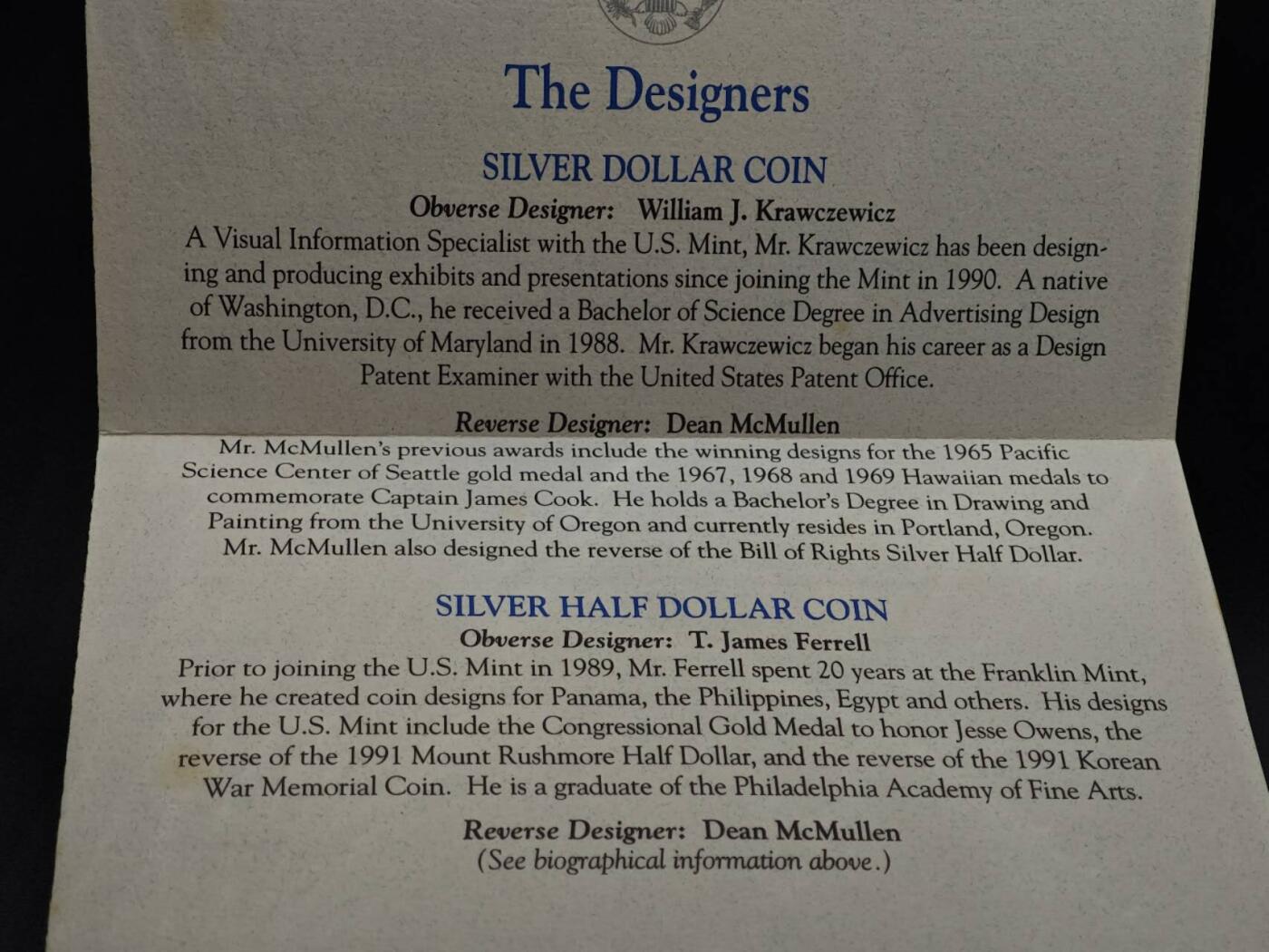 【淘币小摊】实时拍第七百九十九拍   银币套币场   满百包邮可预留二周 每周一统一发货   美国1993年精制套币含麦迪逊银币一对 银币重39.2克900银 银价407