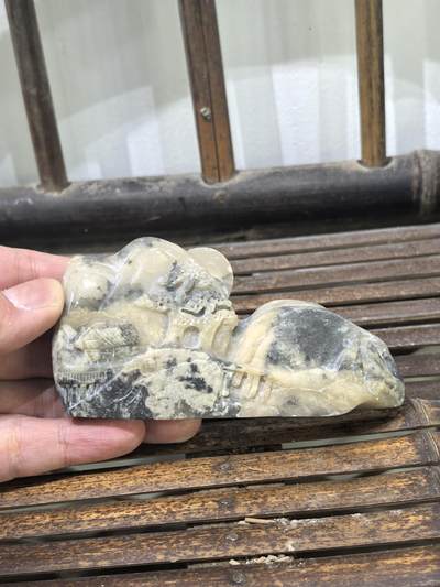 寿山石高山水墨摆件