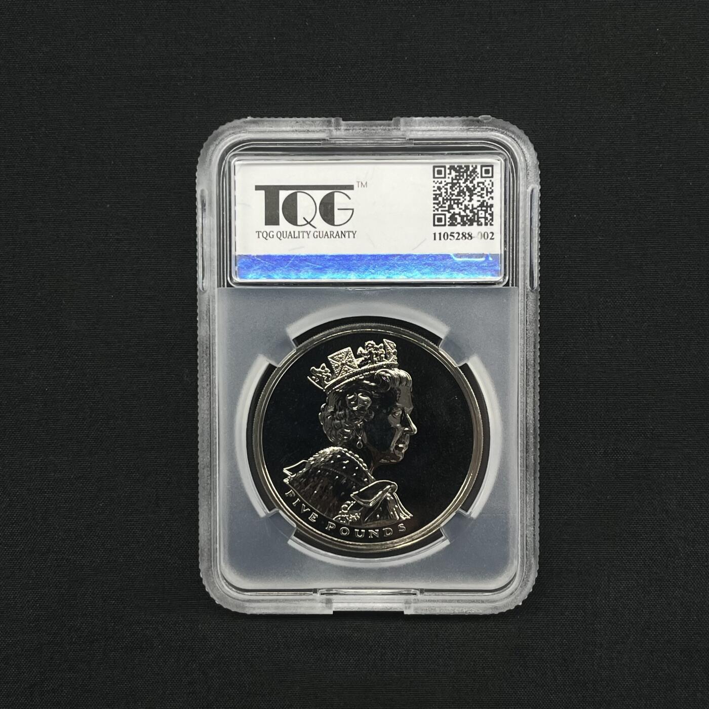 PThappally收藏第54次拍卖，英联邦地区硬币纸币 英国 2002 年 “伊丽莎白二世金禧” 5 英镑纪念币 TQG PF69CA 珍稀币种