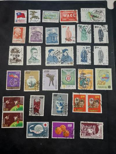 博彦收藏  TM 11月22日 8点 邮票专场 - 台湾省 旧票32枚，个别瑕疵 大部分上品