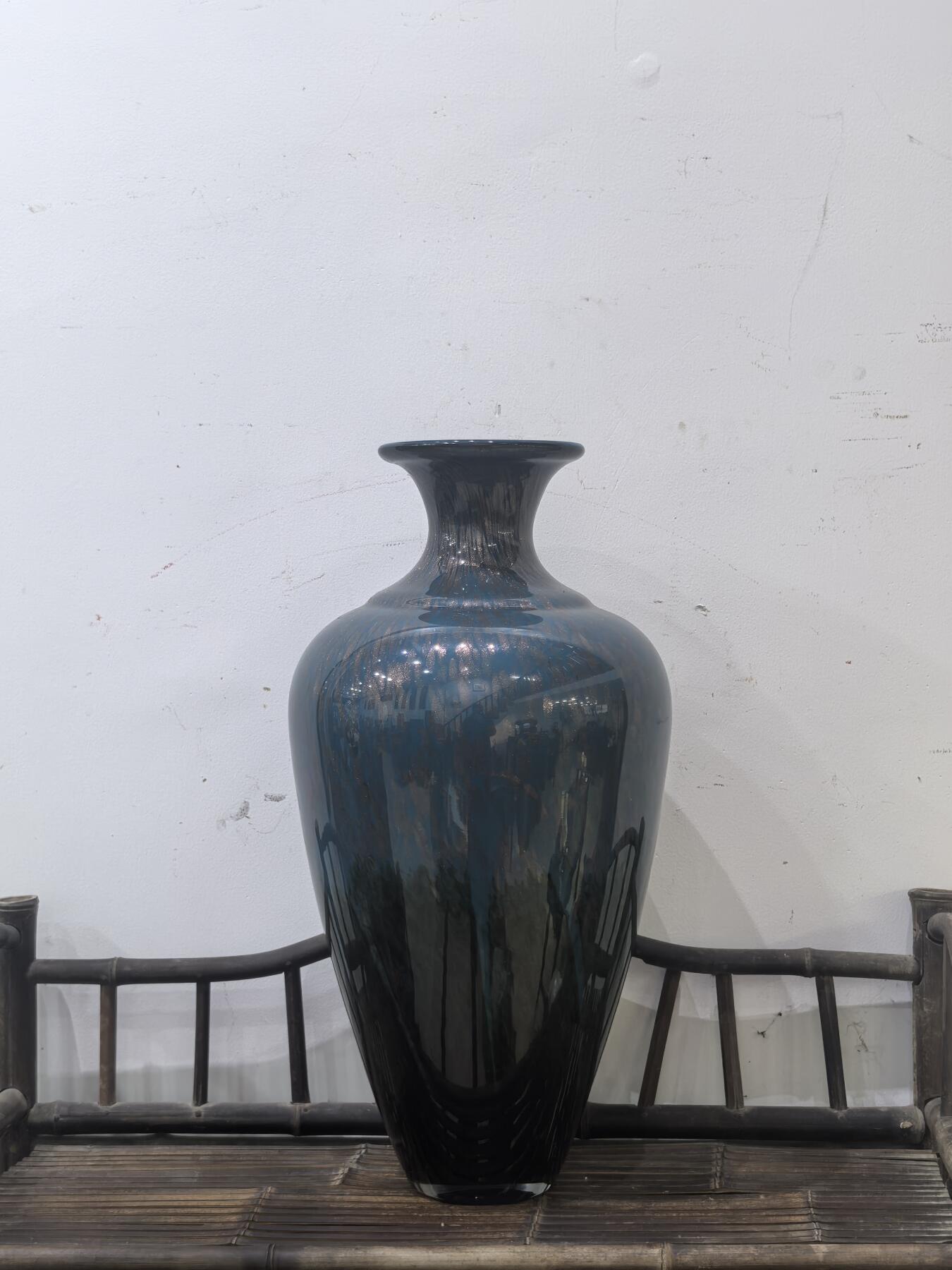 兰馨堂瓷器专场 回流大尺寸琉璃花瓶摆件