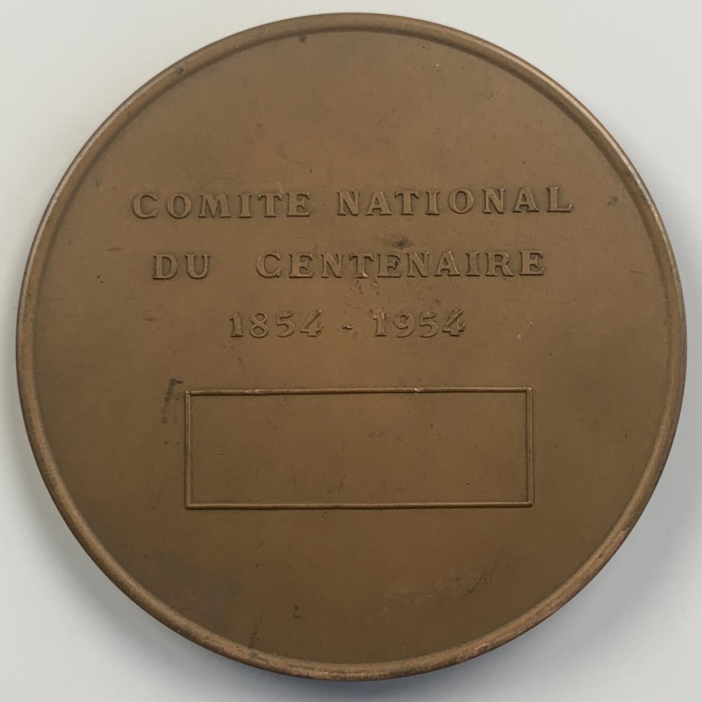 掌中浮雕-藏着的欧洲第042场 1954年法国陆军元帅LYAUTEY百年诞辰纪念铜章，72mm，167g