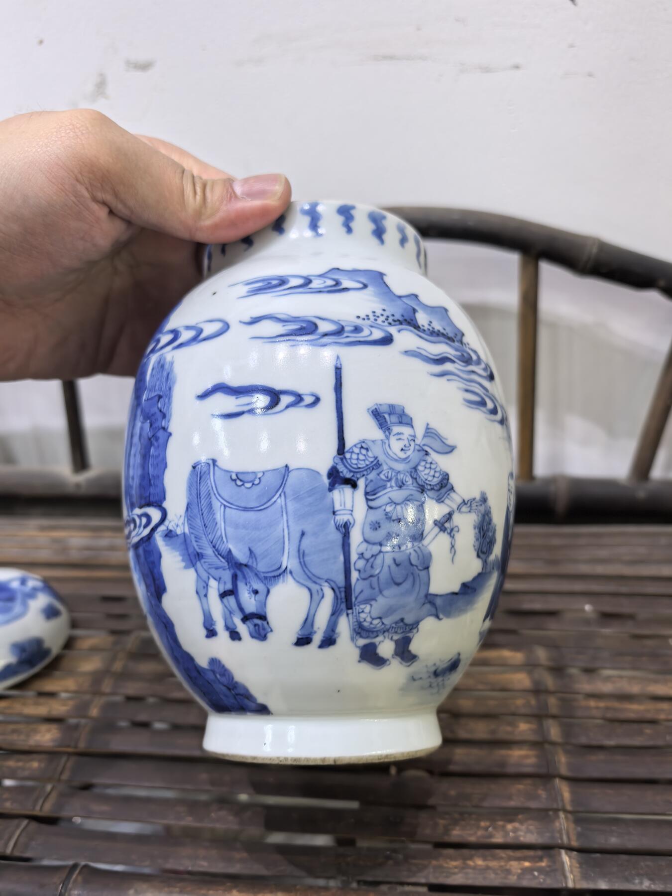 兰馨堂瓷器专场 回流青花人物罐