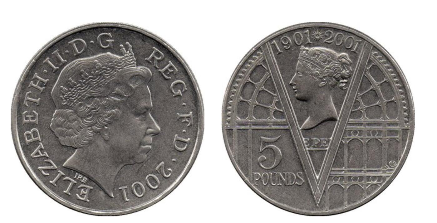 PThappally收藏第54次拍卖，英联邦地区硬币纸币 英国 2001 年 “维多利亚女王逝世百年” 5 英镑纪念币 TQG PF 65UC 珍稀币种